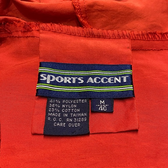 Vintage Sports Accent Wind Breaker, Men Size Medium (40) - Picture 5 of 10